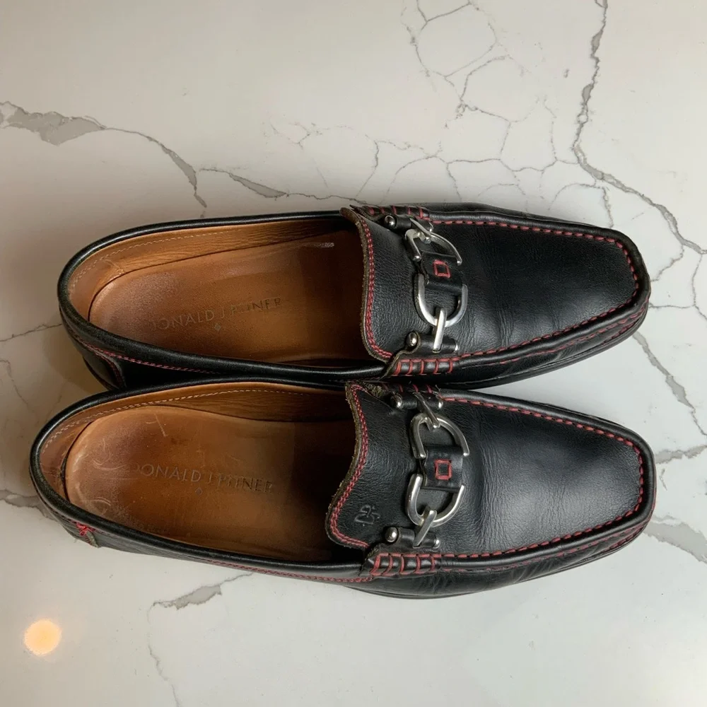 Donald J Pliner loafers with horse bit size 10